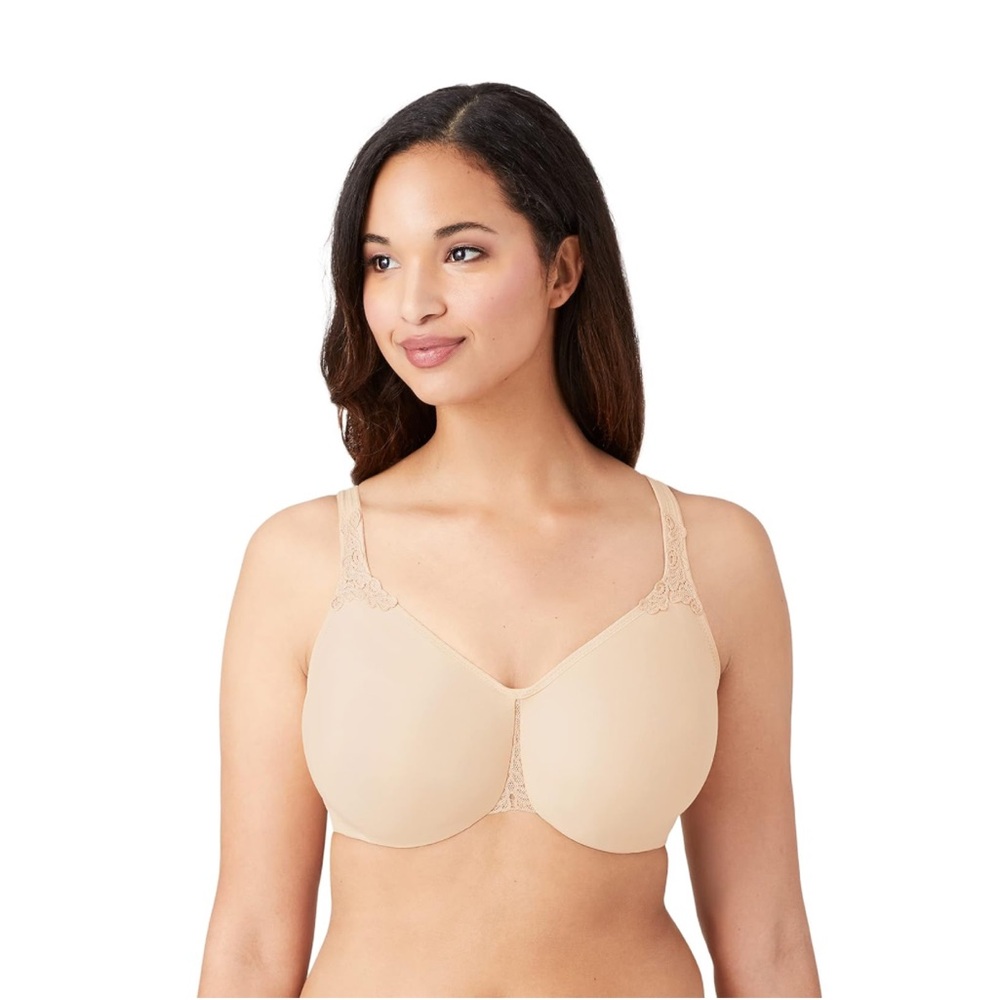 Wacoal Bodysuede Ultra Full Figure Seamless Underwire Bra in Sand Size 38C